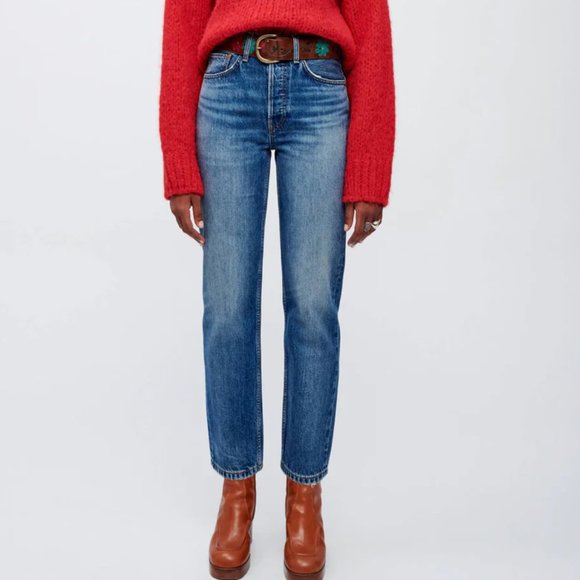 REDONE high rise stove pipe jeans - sz 31 - Picture 4 of 6